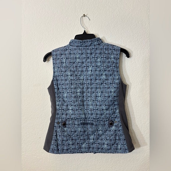 Romfh Hampton Quilted Vest Blue Gray Equestrian Riding Performance Zip Vest XS - Picture 7 of 11